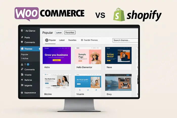 A woocommerce-nél több tizezer téma