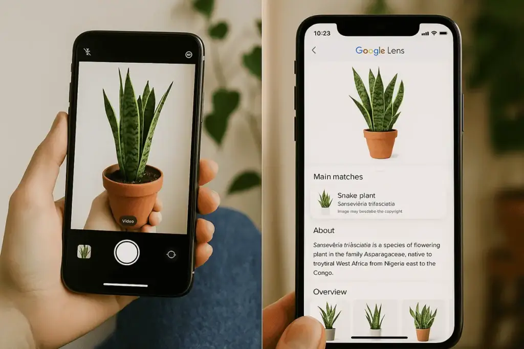 Google Lens és Circle to Search funkcionalitás mobil eszközön