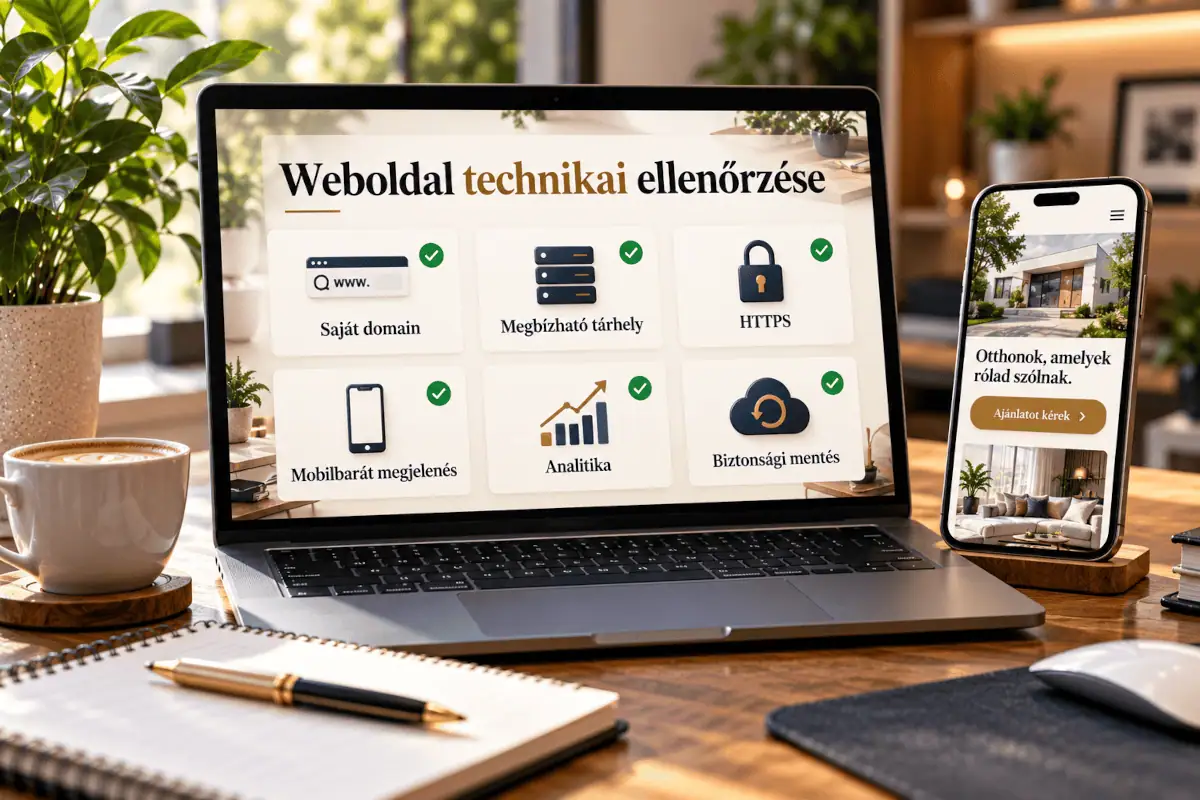 Weboldalindítás technikai ellenőrzése domainnel, HTTPS-sel, mobilos kialakítással és mentésekkel