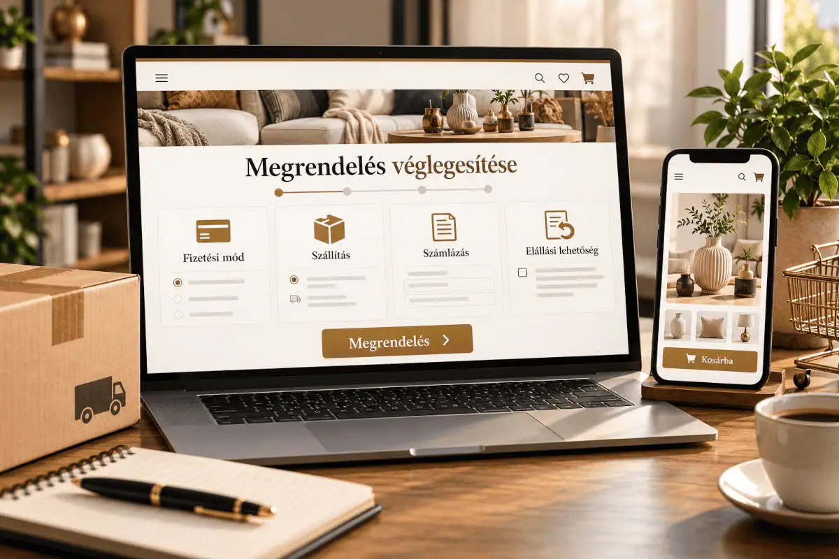 Magyar webshop fizetés szállítás számlázás és elállási funkció